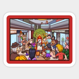 Saint Nicholas With People Sticker